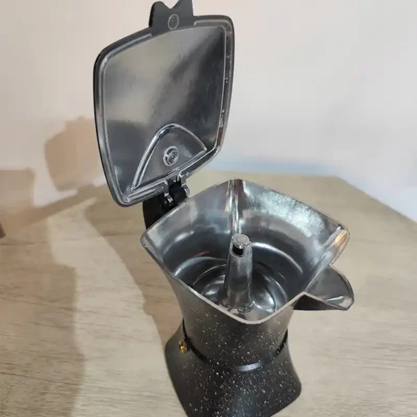 Cafetera moka cuadrada de 6 y 3 tazas