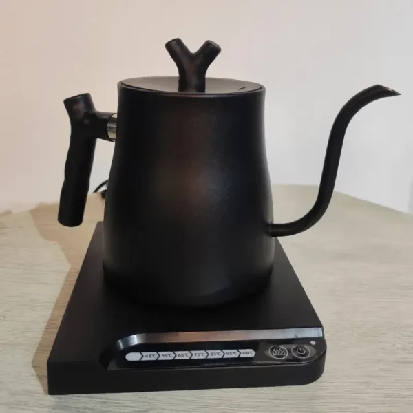 Jarra kettle con cuello preciso especial para café y medidor de temperatura de 1 litro.