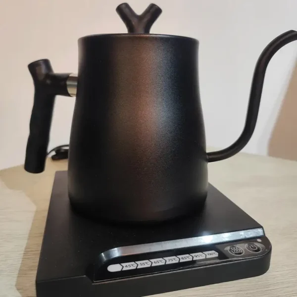 Jarra kettle con cuello preciso especial para café y medidor de temperatura de 1 litro.